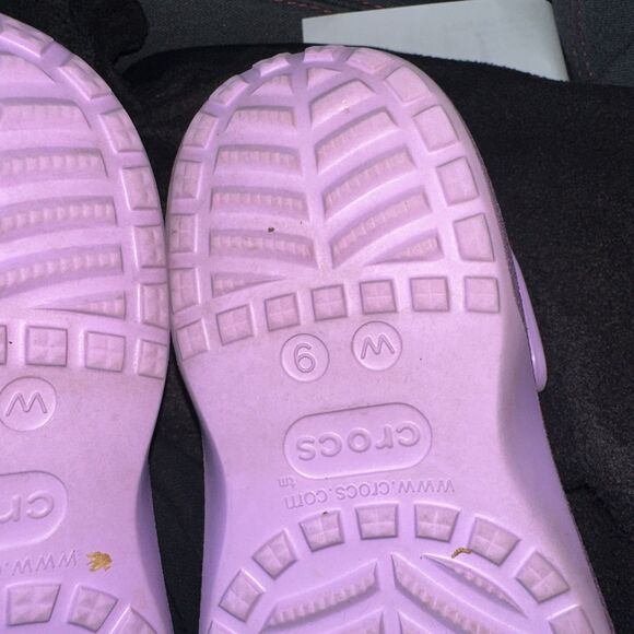 Crocs Baya Purple, Glitter Clog shoe's size 9 Women - Picture 6 of 15